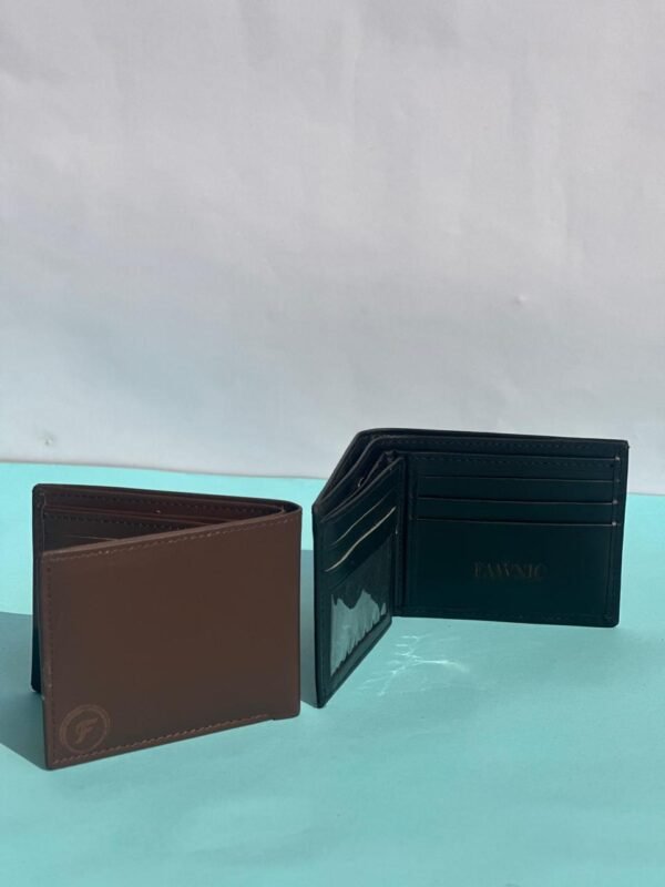 Fawnic Classic Bifold Edition Premium Genuine Leather Wallet for Men – Black & Brown